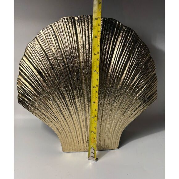 MCM OROA Gold Seashell Vase / New - Picture 10 of 14